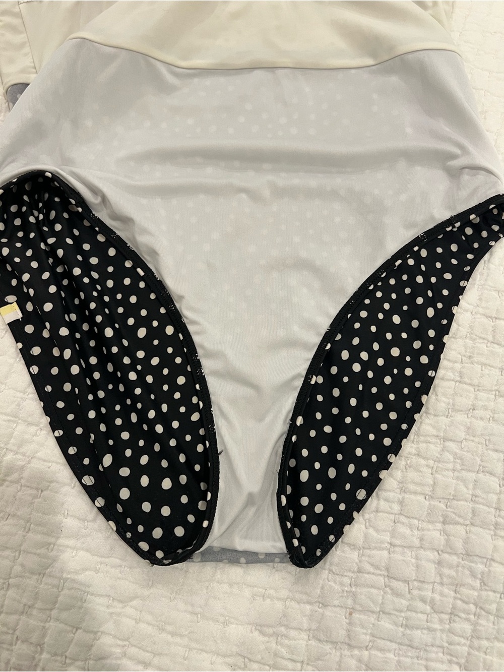 Summersalt One Piece Swimsuit Size 12 Ruffle Oasis On The Dot Polka Black Cream - Picture 10 of 16